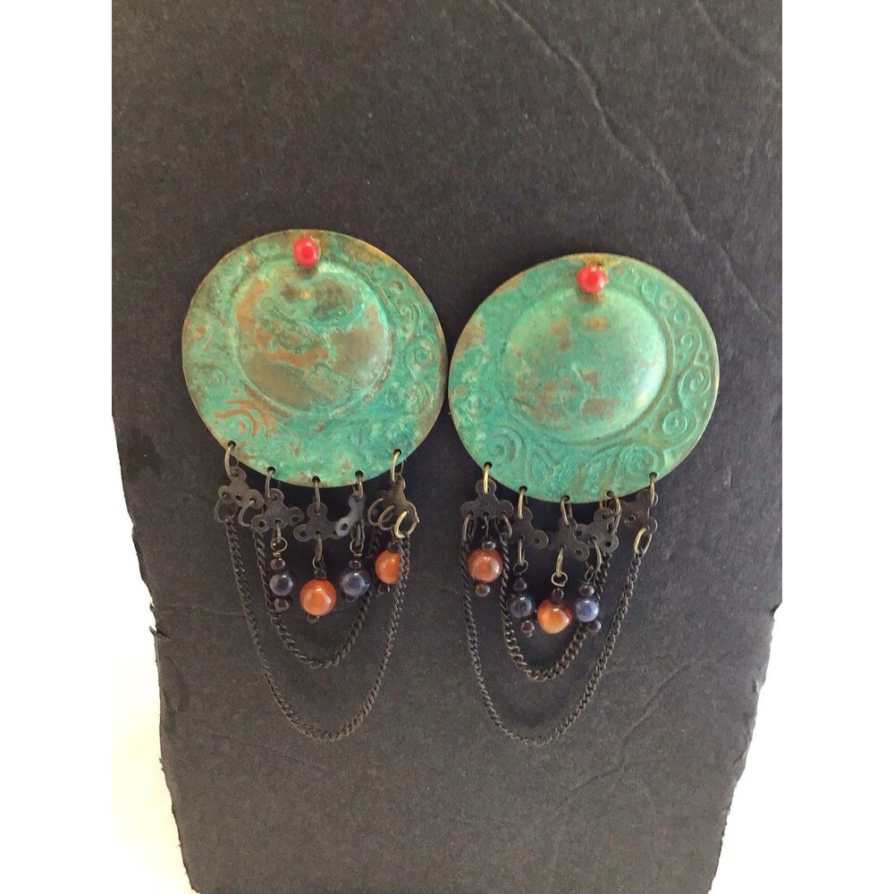 Vintage Southwestern Earrings,Dangle,Western